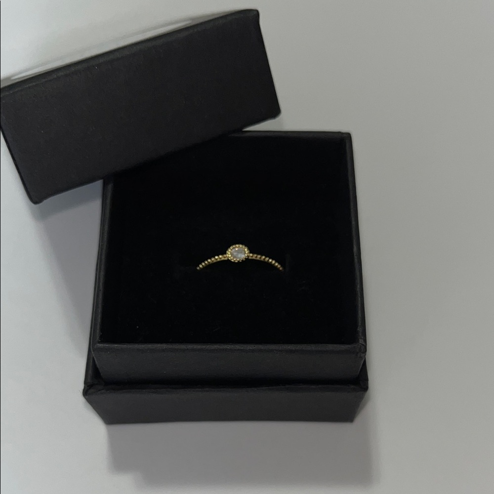 Elegant Gold Ring with Silver Accent